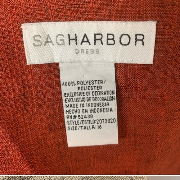 Sag Harbor Embroidered Short Sleeve Blazer Size 16 - Picture 5 of 9